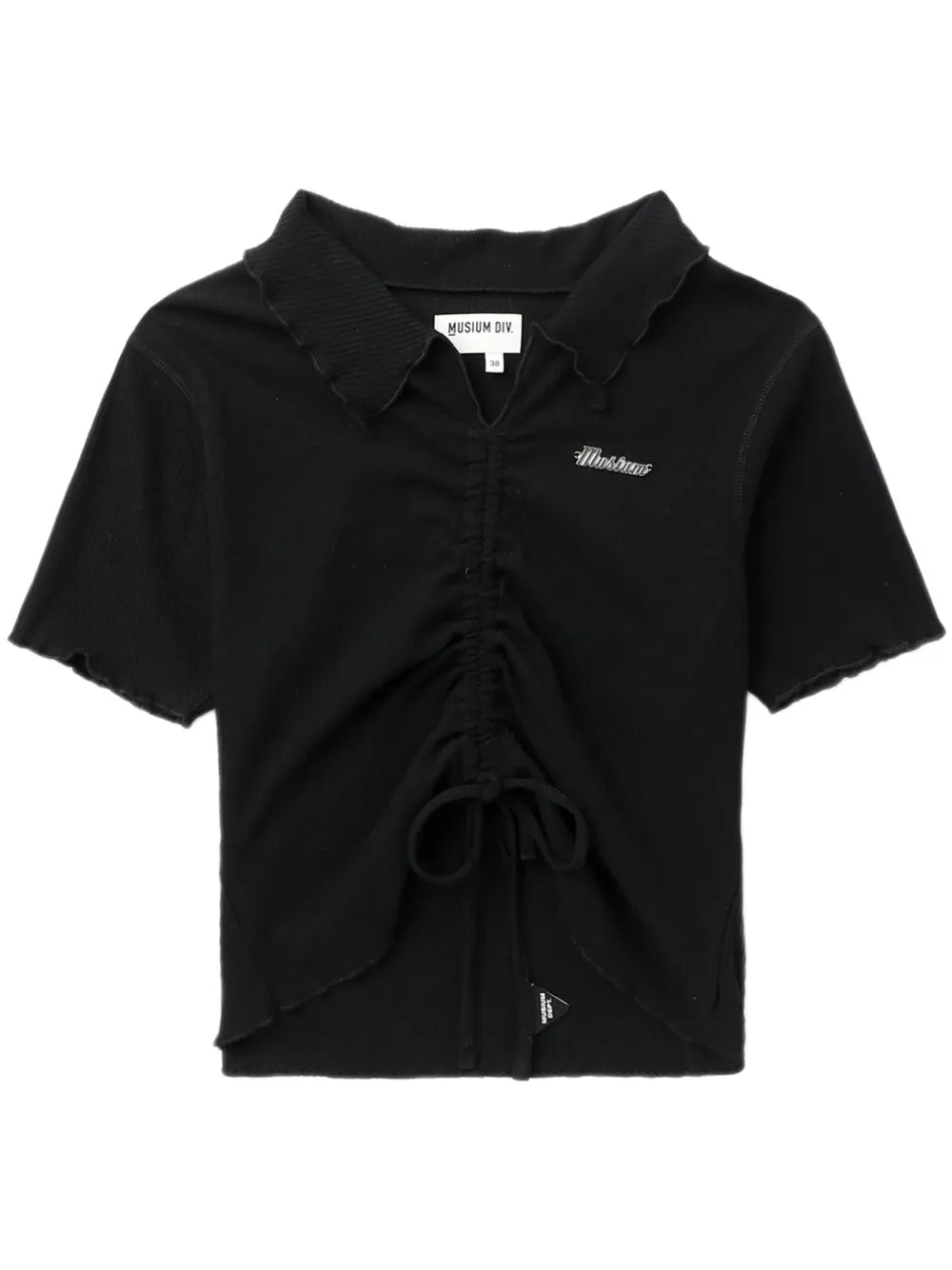 Logo-Plaque Draped T-Shirt