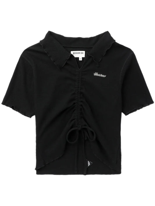 Logo-Plaque Draped T-Shirt
