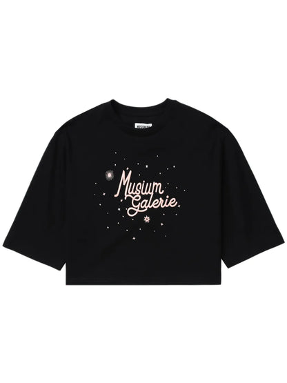 Logo-Embroidered Cropped T-Shirt
