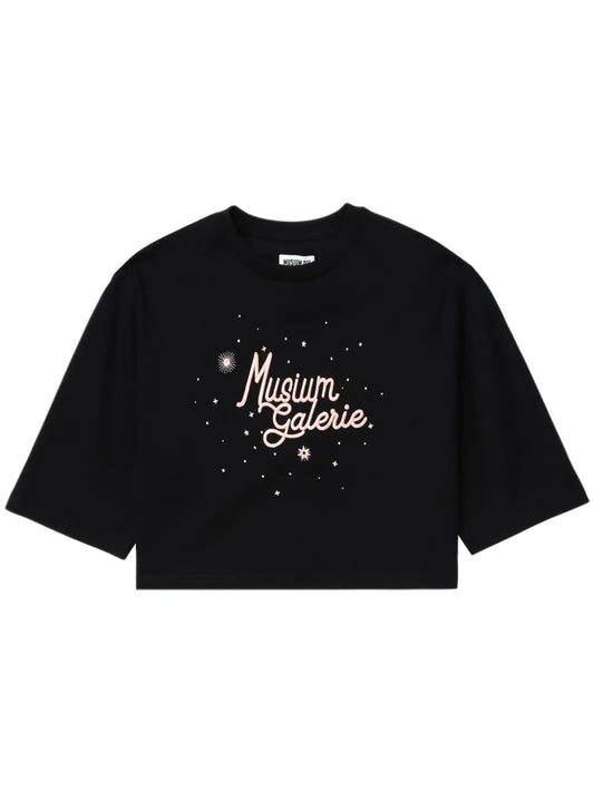 Logo-Embroidered Cropped T-Shirt