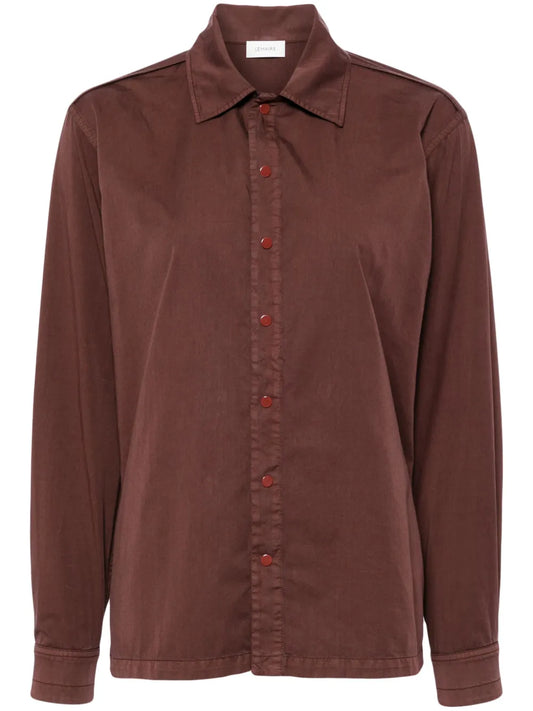 Dyed Cotton-Satin Shirt