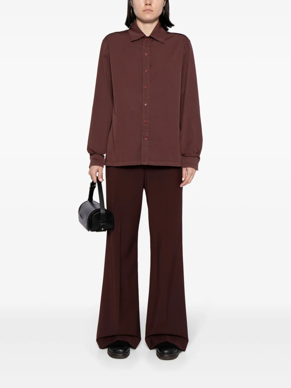 Dyed Cotton-Satin Shirt