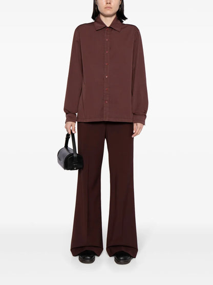 Dyed Cotton-Satin Shirt