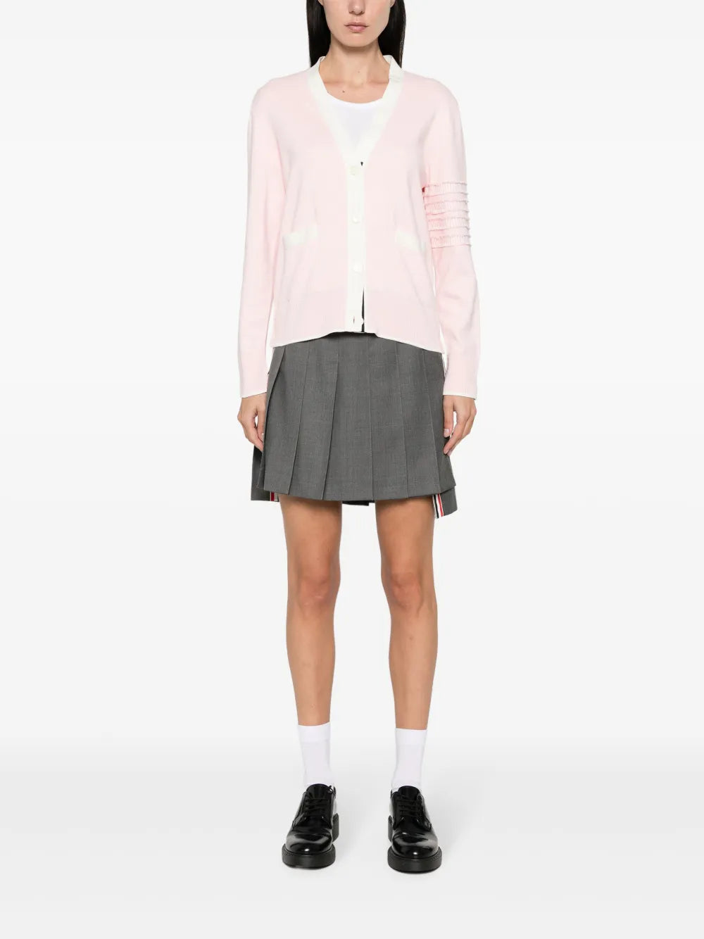 Contrast-Border Cotton Cardigan