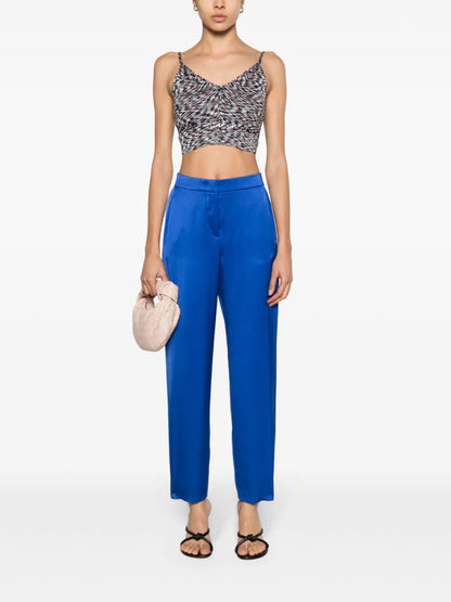 Tapered Silk Trousers
