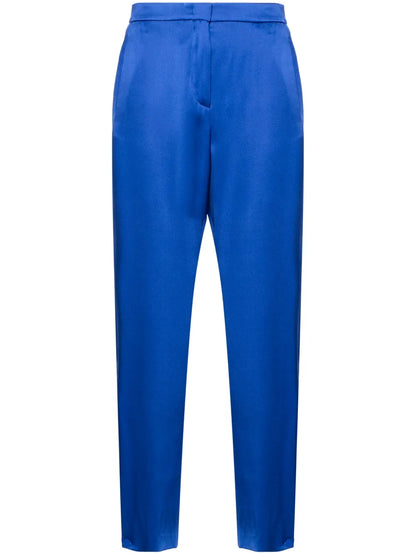Tapered Silk Trousers