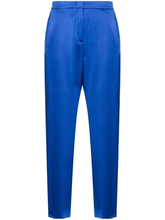 Tapered Silk Trousers