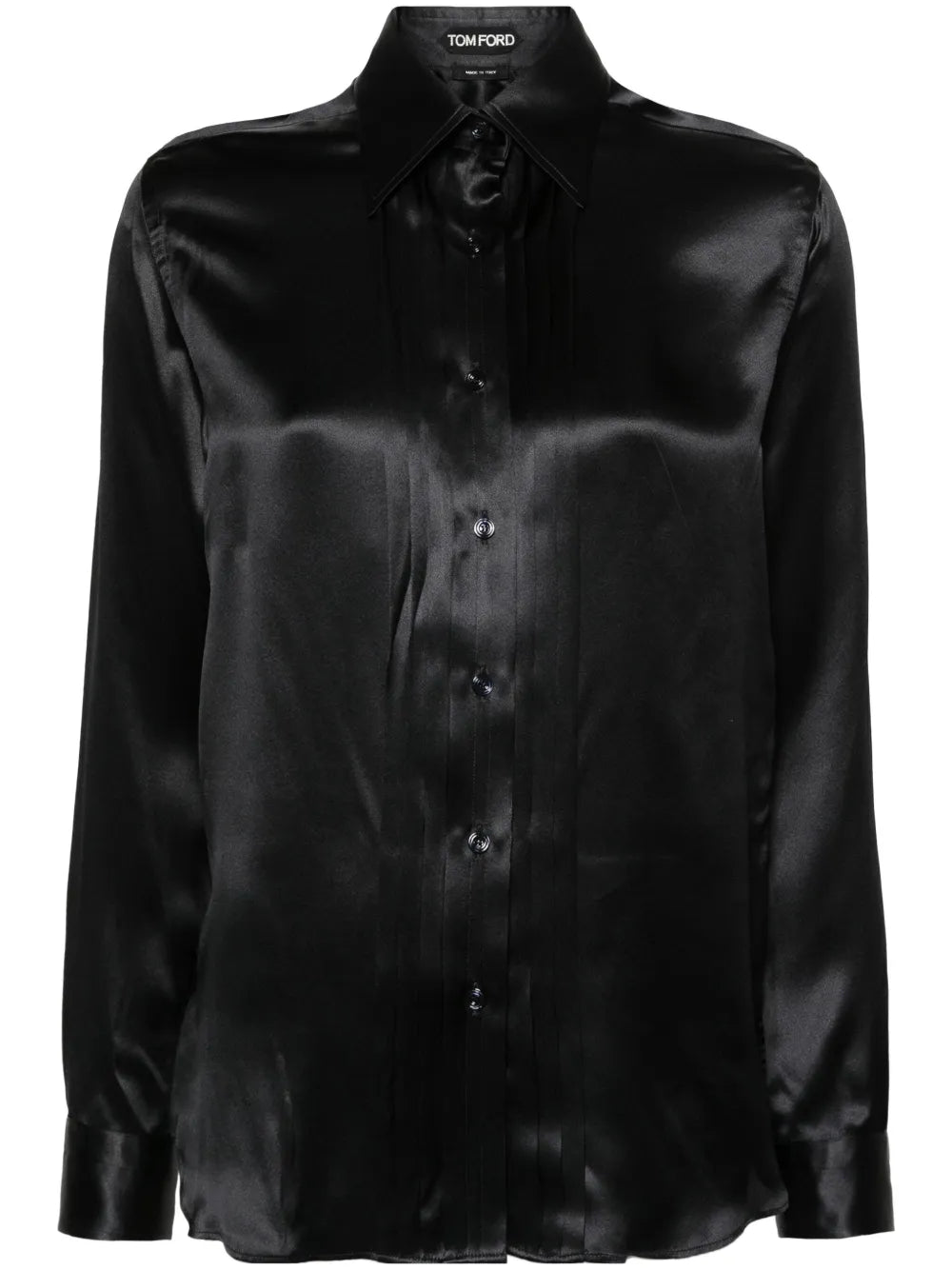 Camicia In Seta Con Dettaglio Plissettato