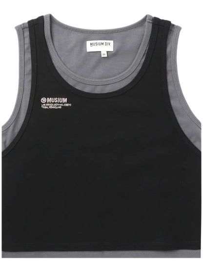 Layered Cotton Tank Top