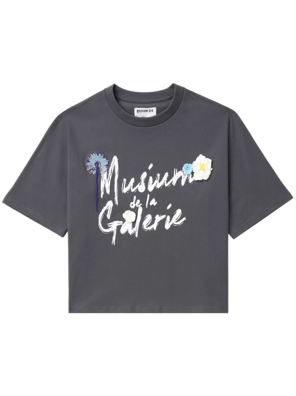 Floral-Appliqué Cotton T-Shirt