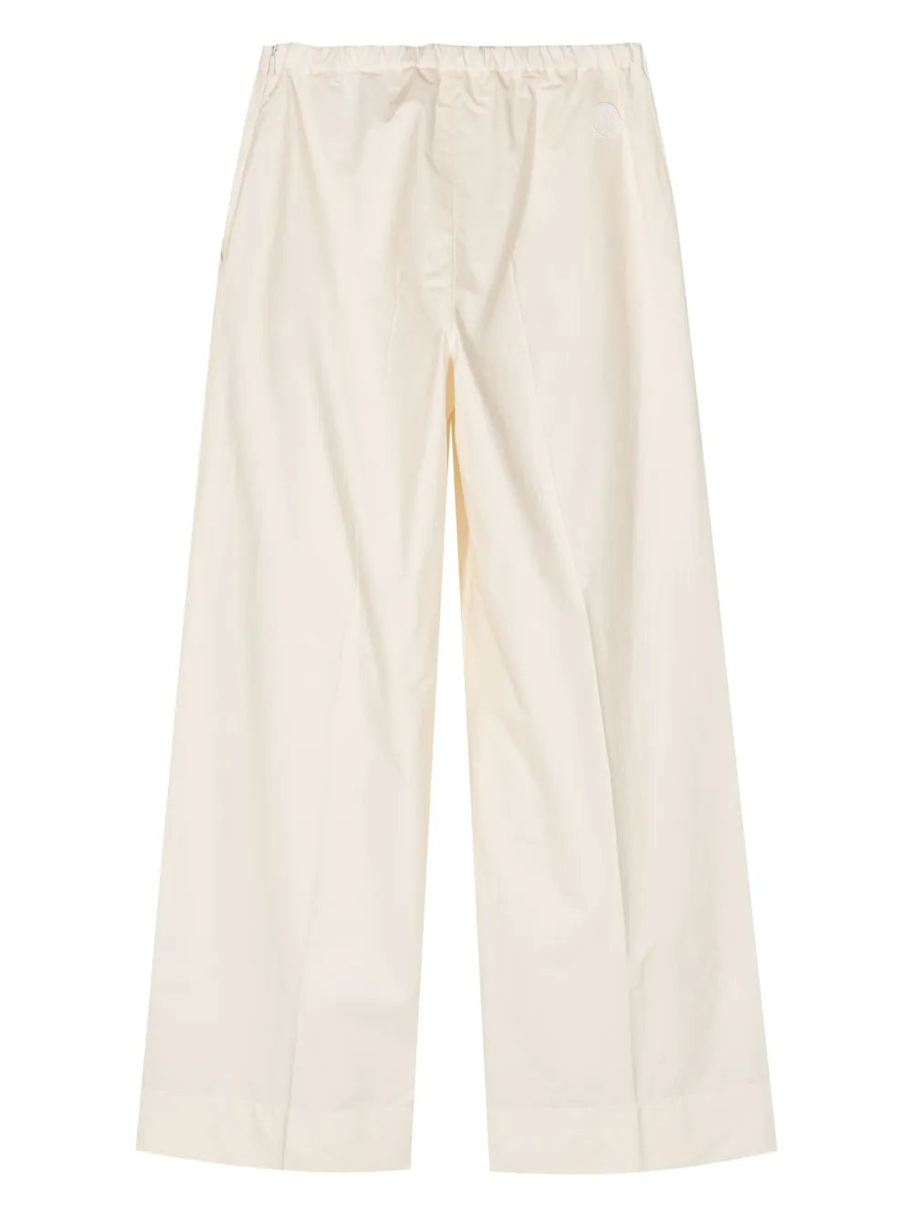 Elasticated-Waist Wide-Leg Trousers