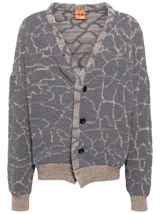 Reversible Jacquard Cardigan