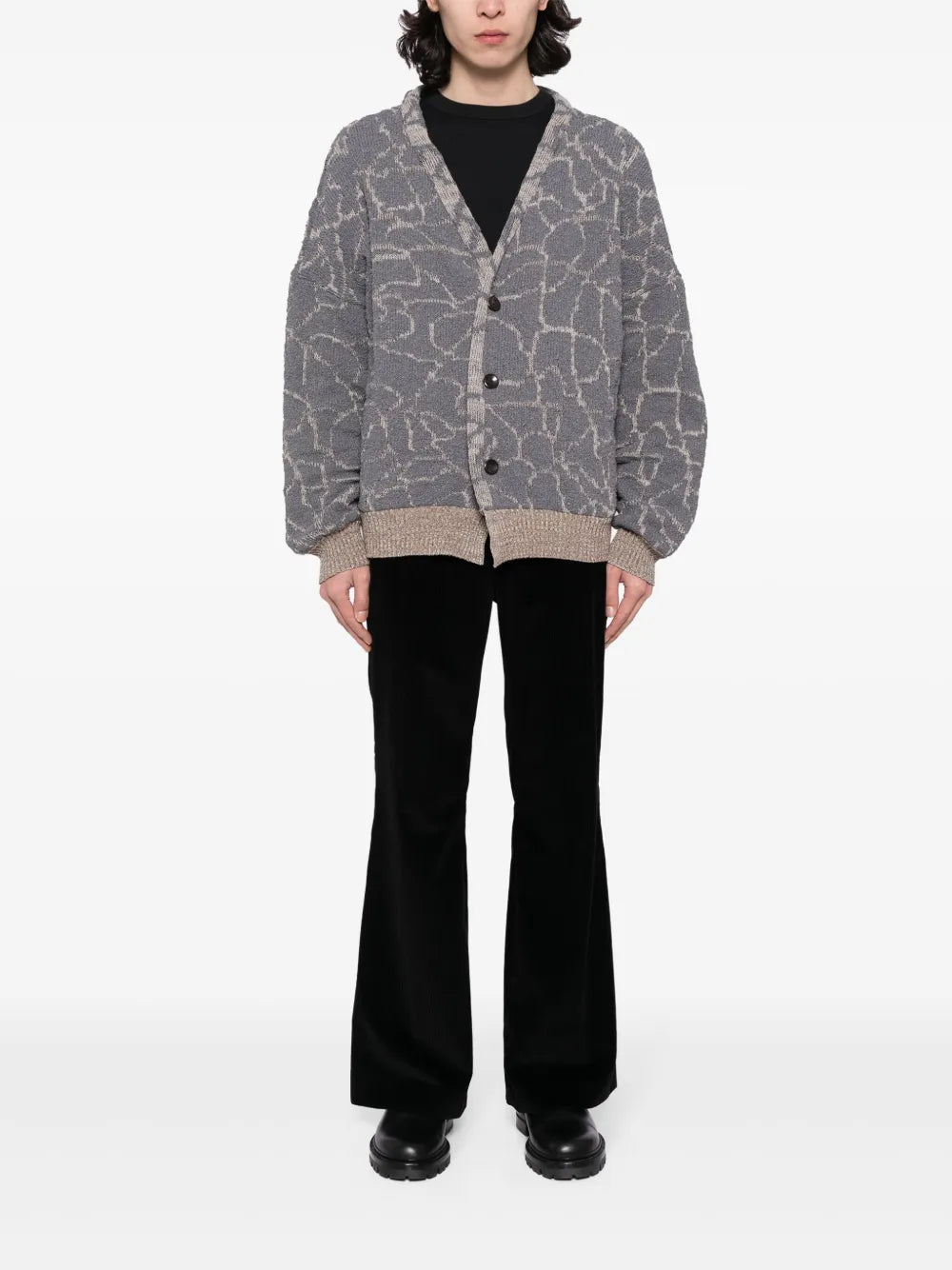 Reversible Jacquard Cardigan