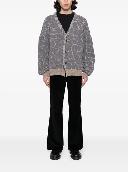 Reversible Jacquard Cardigan