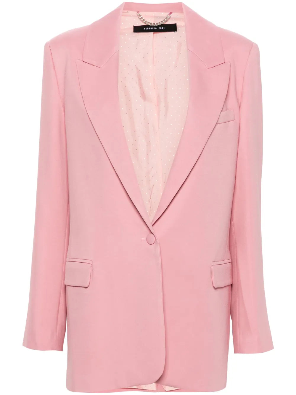 Peak-Lapels Single-Breasted Blazer