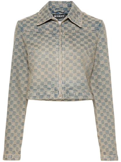 Monogram-Jacquard Denim Jacket