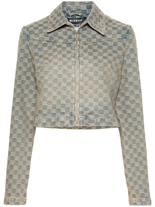 Monogram-Jacquard Denim Jacket