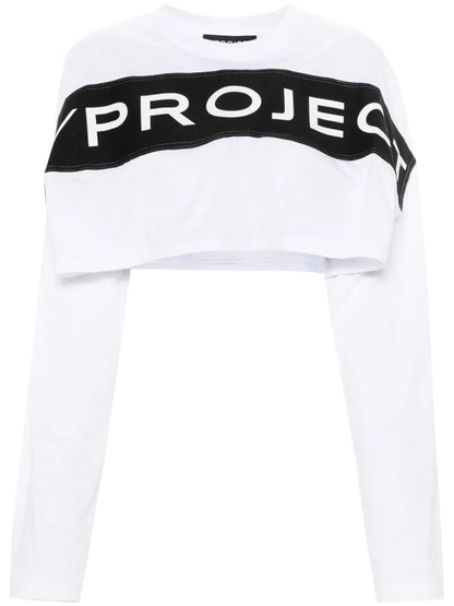 Logo-Appliqué Cropped T-Shirt