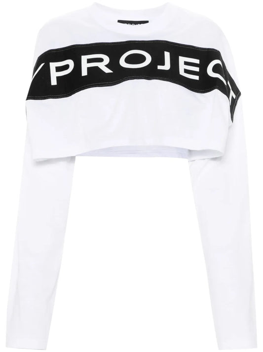 Logo-Appliqué Cropped T-Shirt