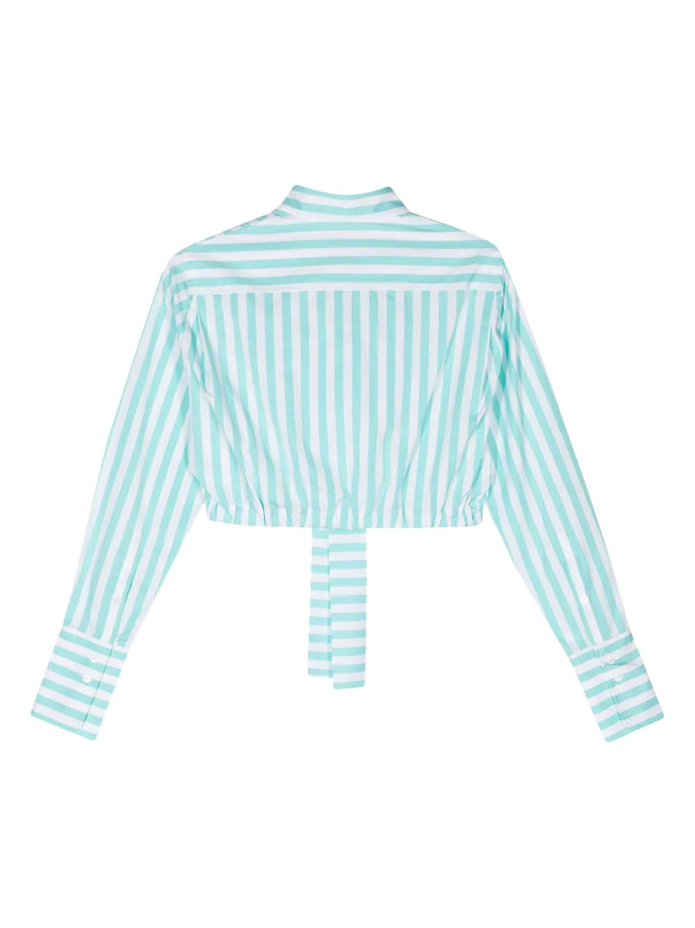 Bow-Detail Striped Shirt