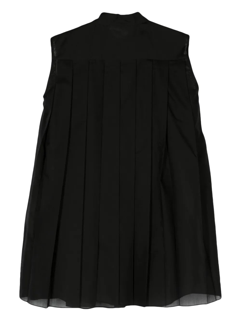 Sleeveless Voile Shirt Dress