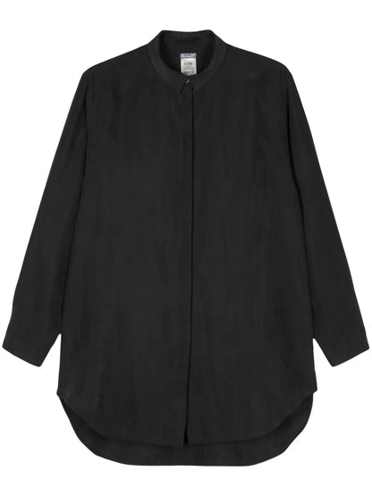 Long-Sleeve Silk Shirt