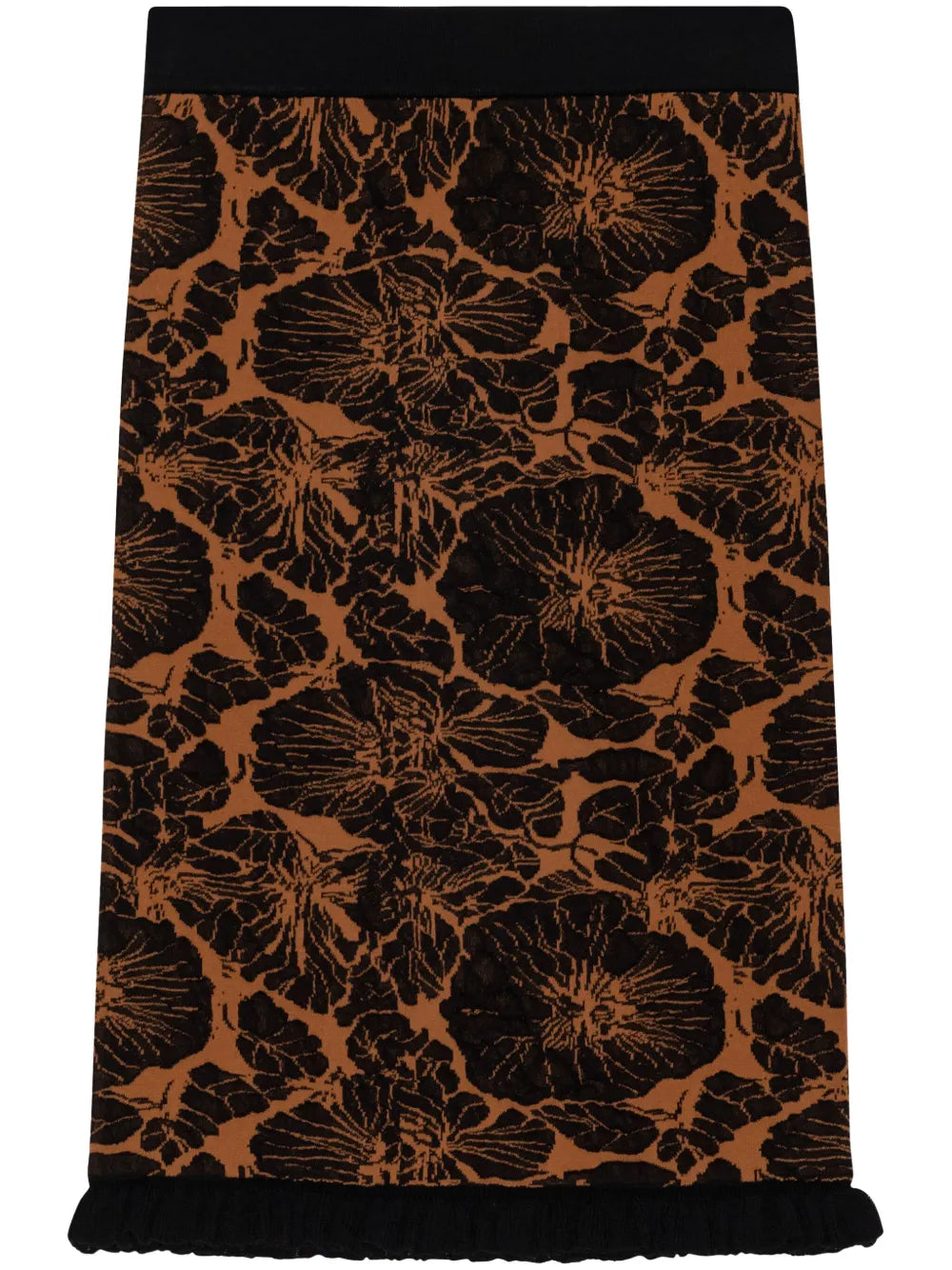 Floral-Intarsia Pencil Skirt