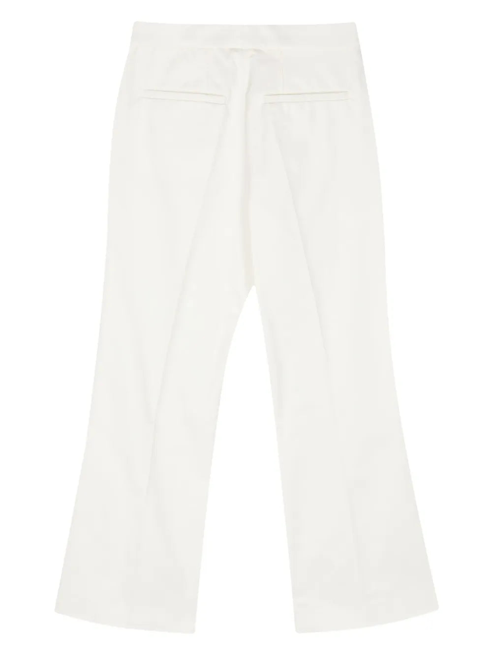 Mid-Rise Flared Gabardine Trousers