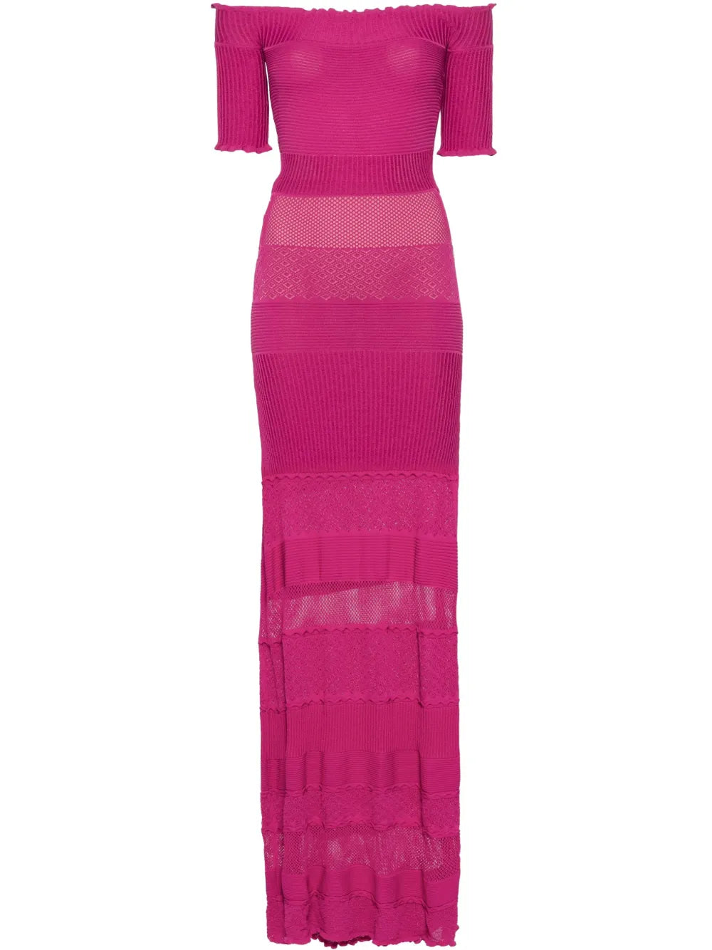 Off-Shoulder Knitted Long Dress