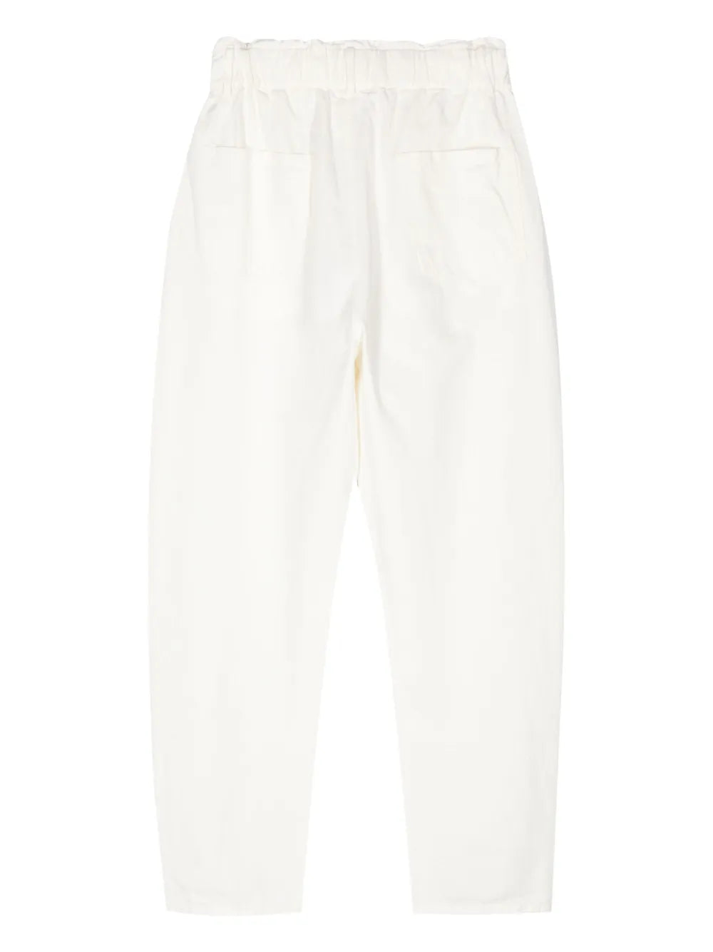 High-Waisted Cotton Trousers