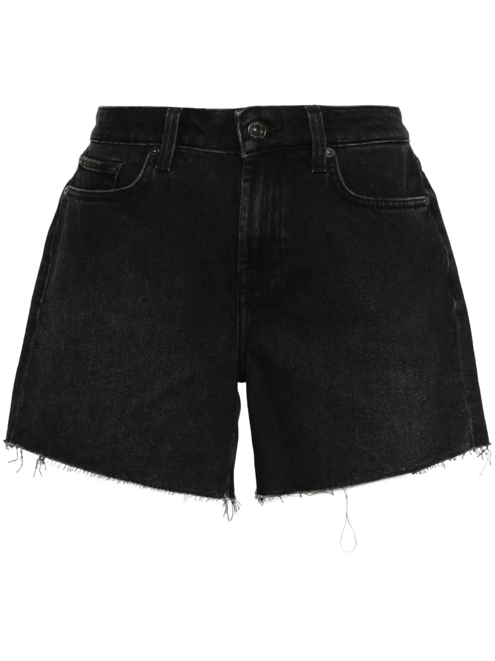 Raw-Cut Denim Shorts