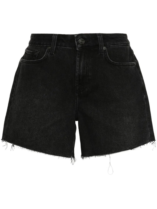 Raw-Cut Denim Shorts