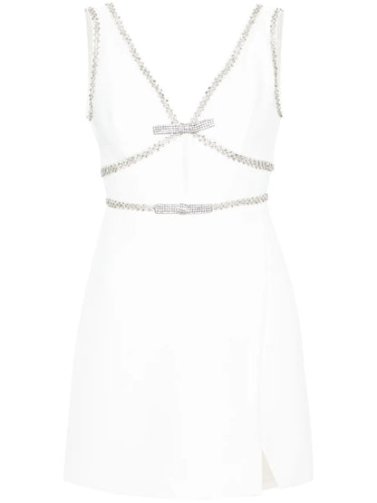 Crystal-Embellished Mini Dress