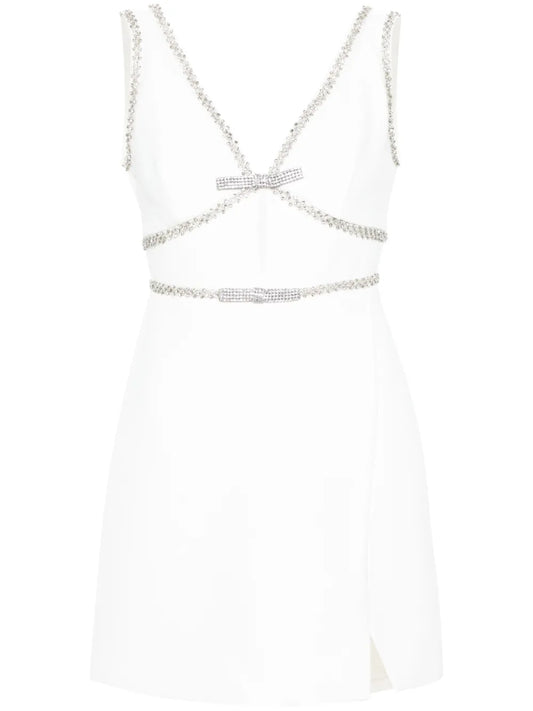 Crystal-Embellished Mini Dress