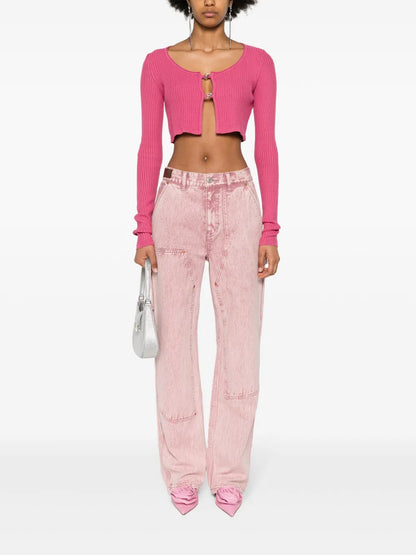 Logo-Plaque Cropped Cardigan
