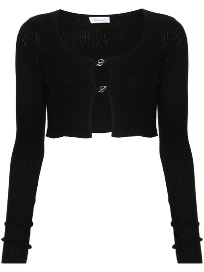 Logo-Plaque Cropped Cardigan