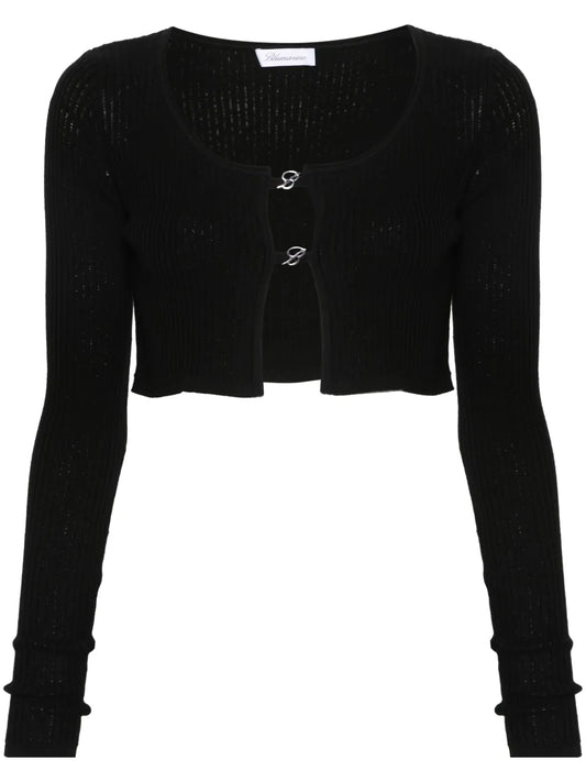 Logo-Plaque Cropped Cardigan