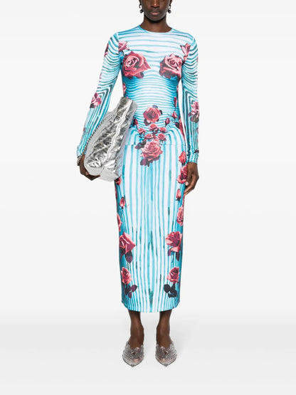Morphing Floral-Print Top