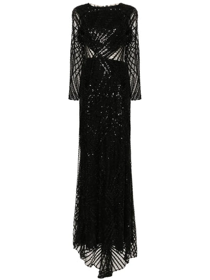 Sequinned Mesh Gown
