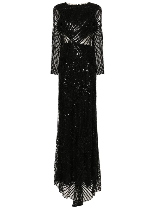 Sequinned Mesh Gown