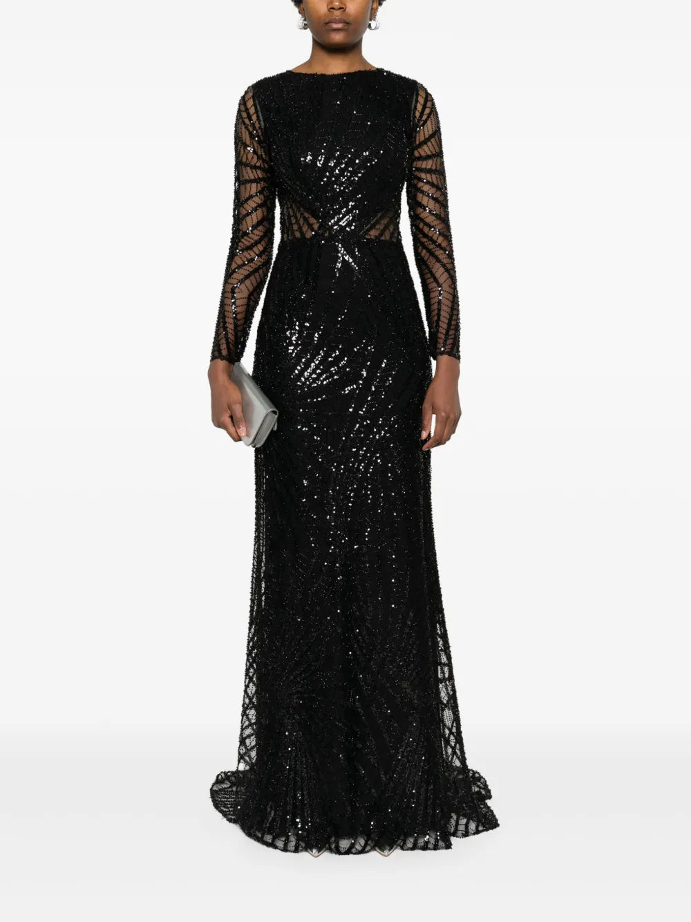 Sequinned Mesh Gown