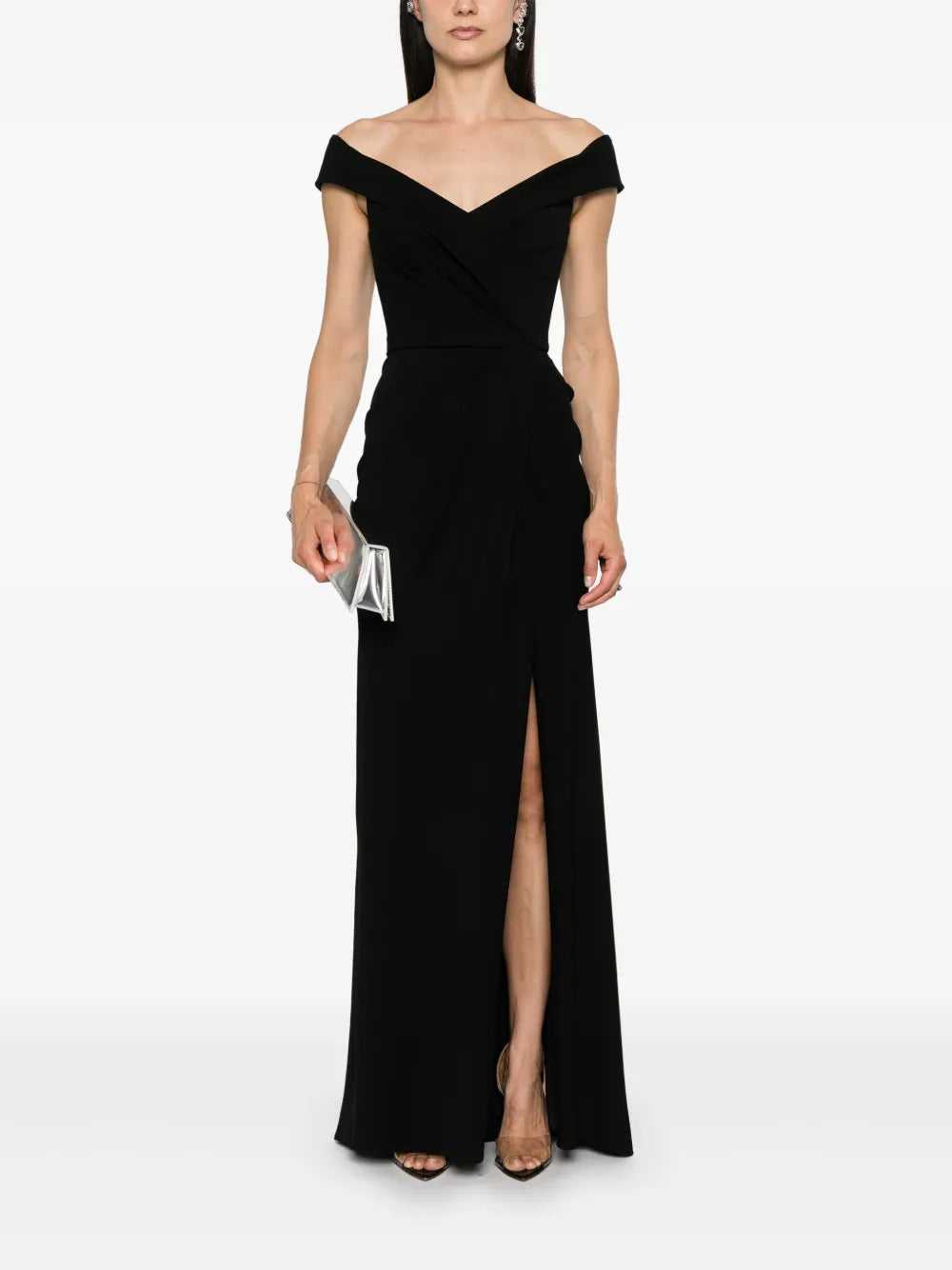Off-Shoulder Draped Gown