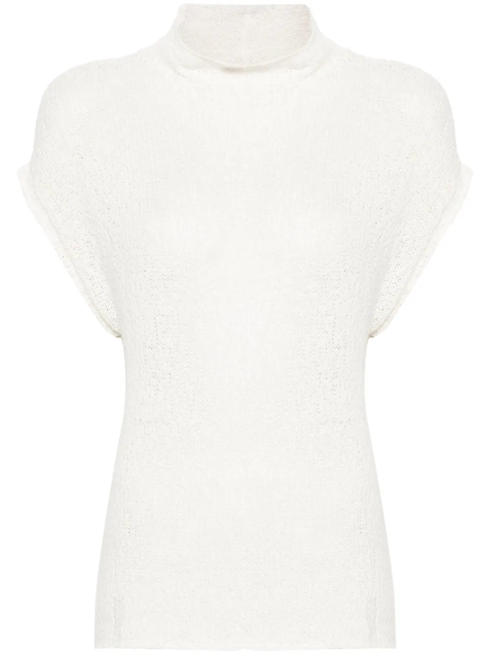 Open-Knit Sleeveless Jumper
