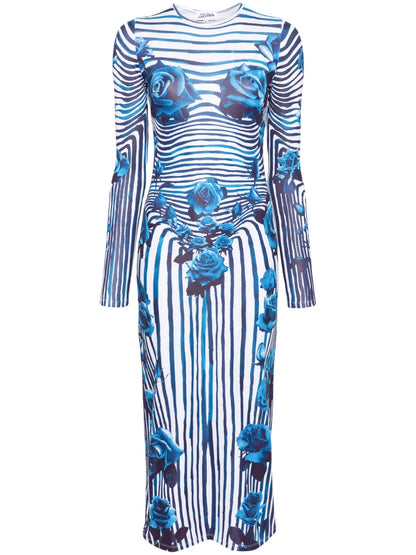 Flower Body Morphing Midi Dress