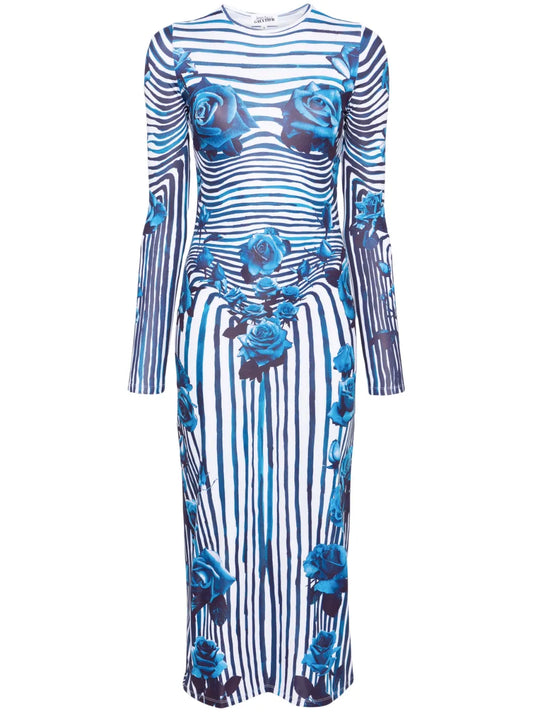 Flower Body Morphing Midi Dress