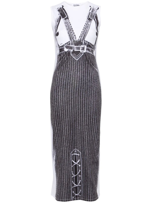 Madonna Trompe L'Oeil Midi Dress