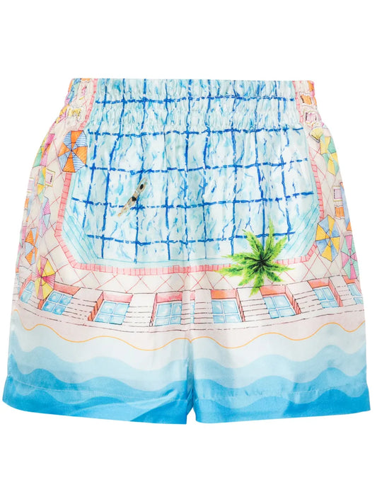 Le Plongeon Silk Shorts