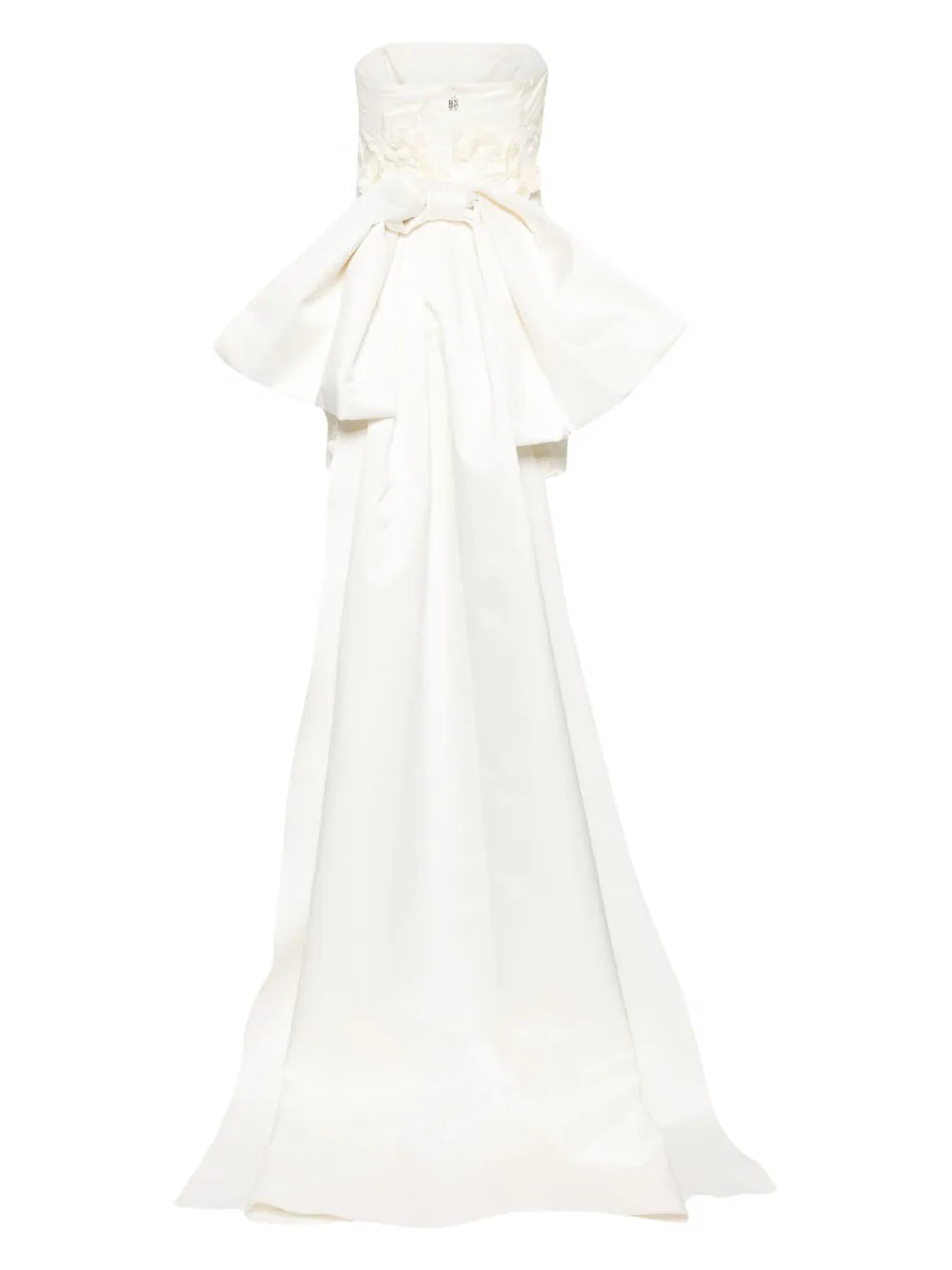 Floral-Appliqué Tulle Minidress