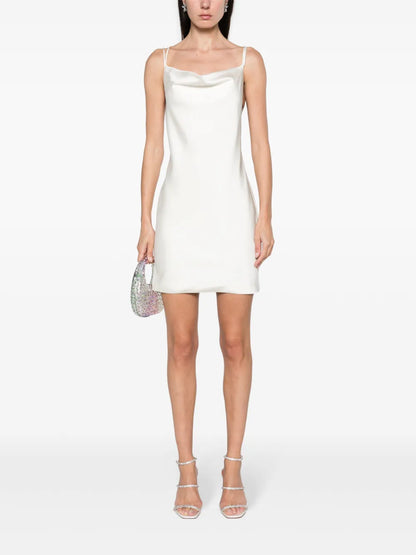 Cowl-Neck Satin Slip Dress