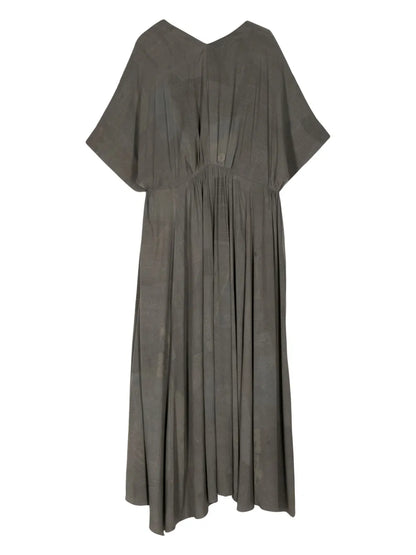 Draped Silk Max Dress
